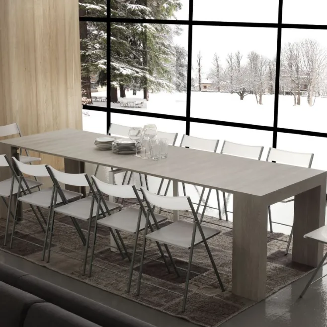 Consolle allungabile in legno Logika - Pozzoli