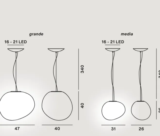 Lampada a sospensione Gregg - Foscarini