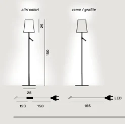 Lampada da terra Birdie - Foscarini