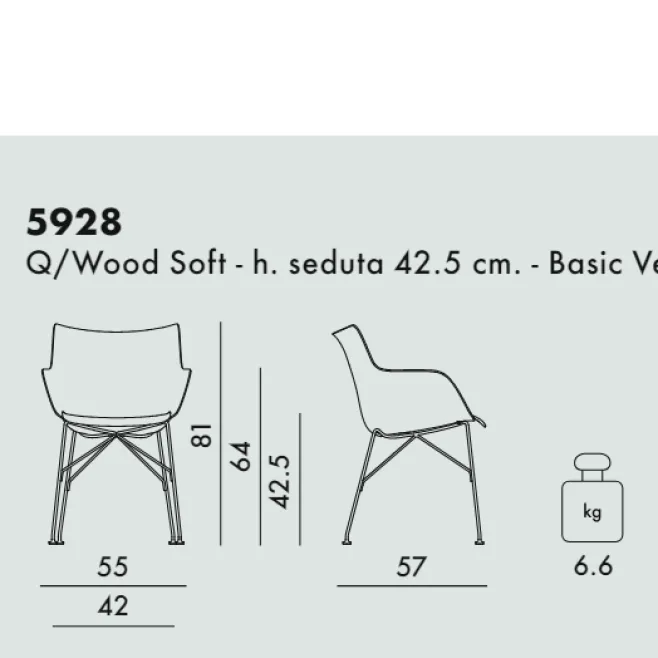 Poltroncina Q/Wood - Kartell