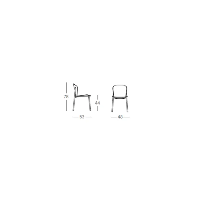 Sedia Finn Metal Wood - Scab Design