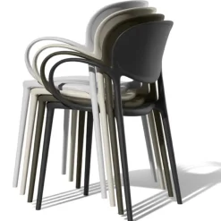 Sedia impilabile con braccioli Abby - Connubia
