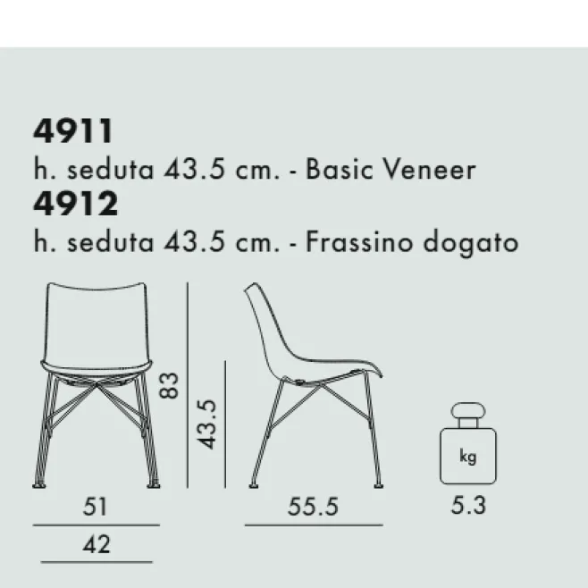 Sedia P/Wood - Kartell