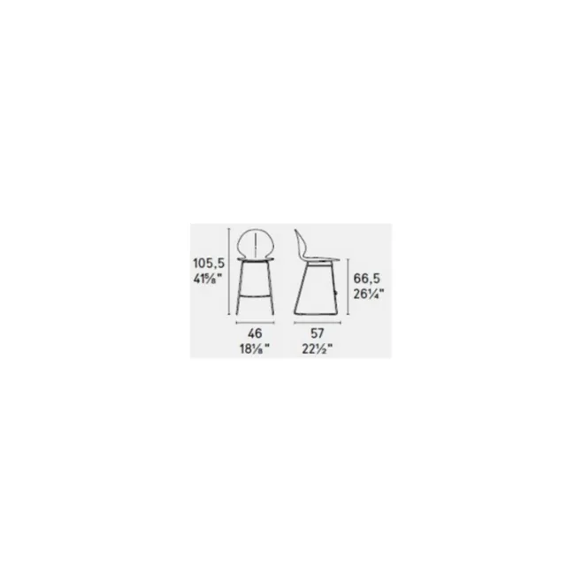 Sgabello Fisso Basil - Calligaris
