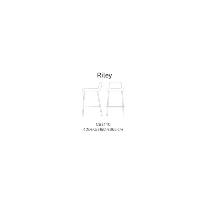Sgabello Fisso Riley - Connubia