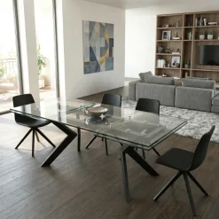 Tavolo Allungabile in cristallo Glass
