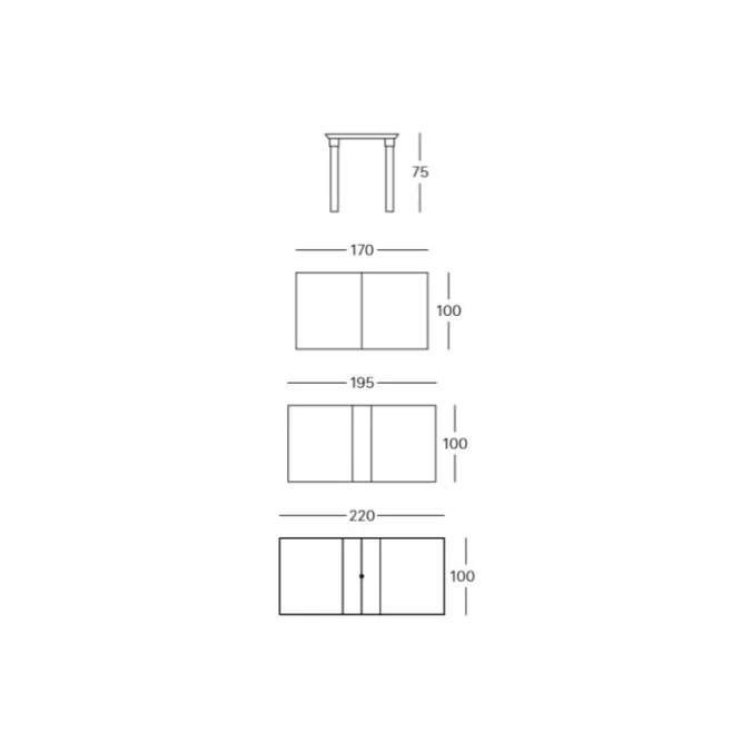 Tavolo Allungabile Per 3 - Scab Design