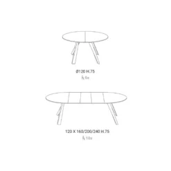Tavolo Rotondo Allungabile Convivio - Easyline