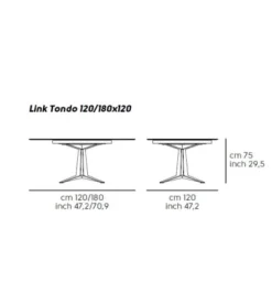 Tavolo Rotondo Allungabile Link - Midj