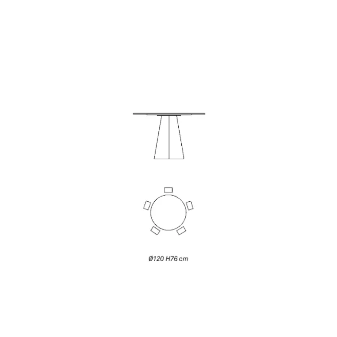 Tavolo Rotondo Dix Outdoor - Connubia