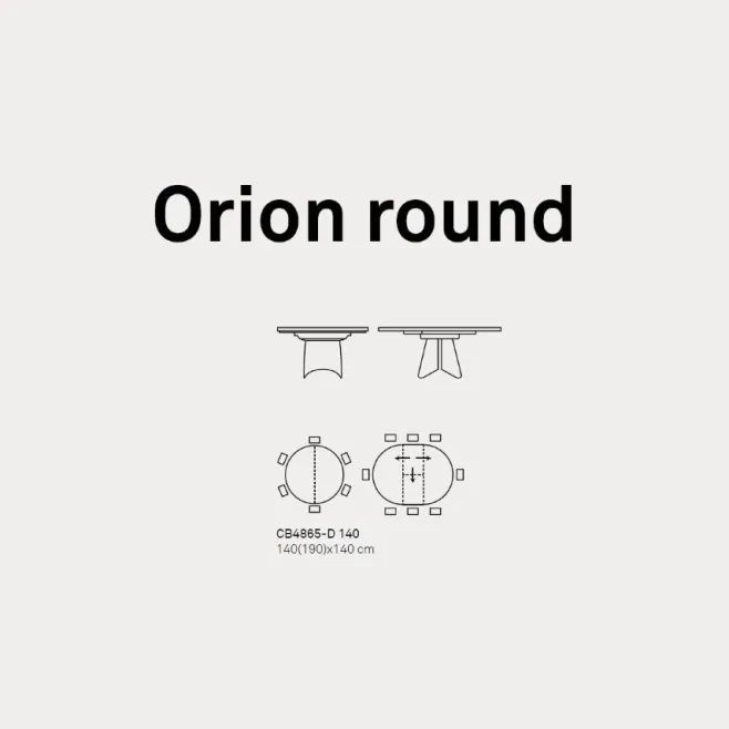 Tavolo Rotondo Orion CB4865-D 140 - Connubia